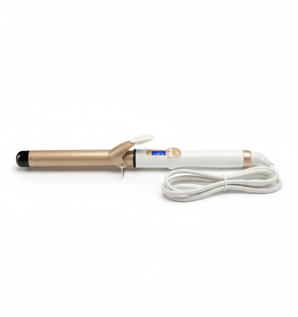 Long barrel LCD Curling Iron