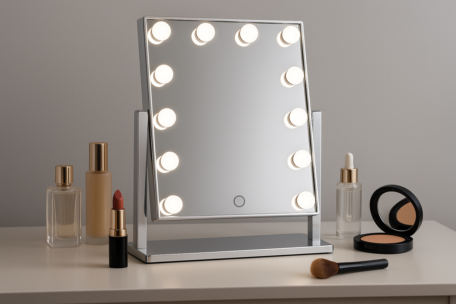 make me a cool photo of led makeup mirror (collection)